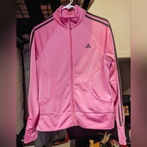 Adidas Women's Pink/Black Track Jacket